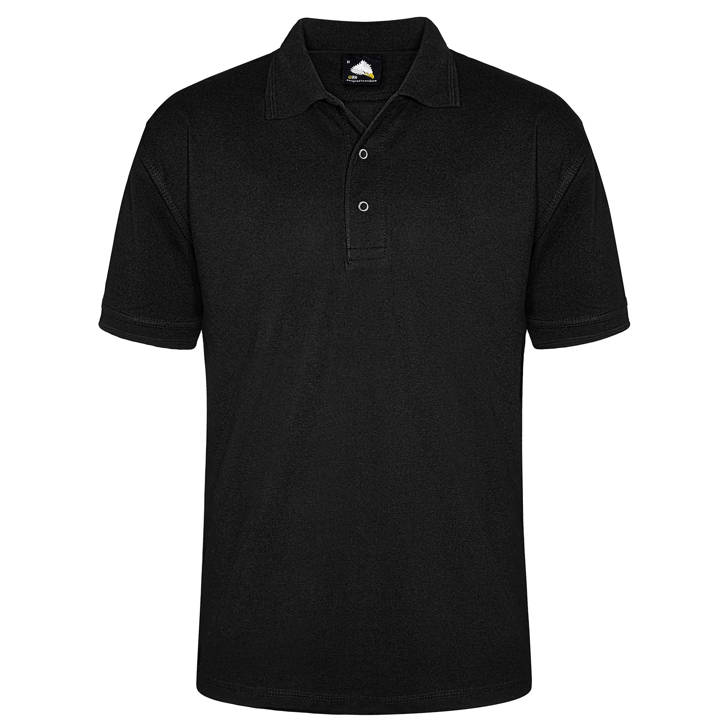 Orn Warbler Stud Poloshirt - Black - 1158 - Black - Customisable T-Shirts & Poloshirts