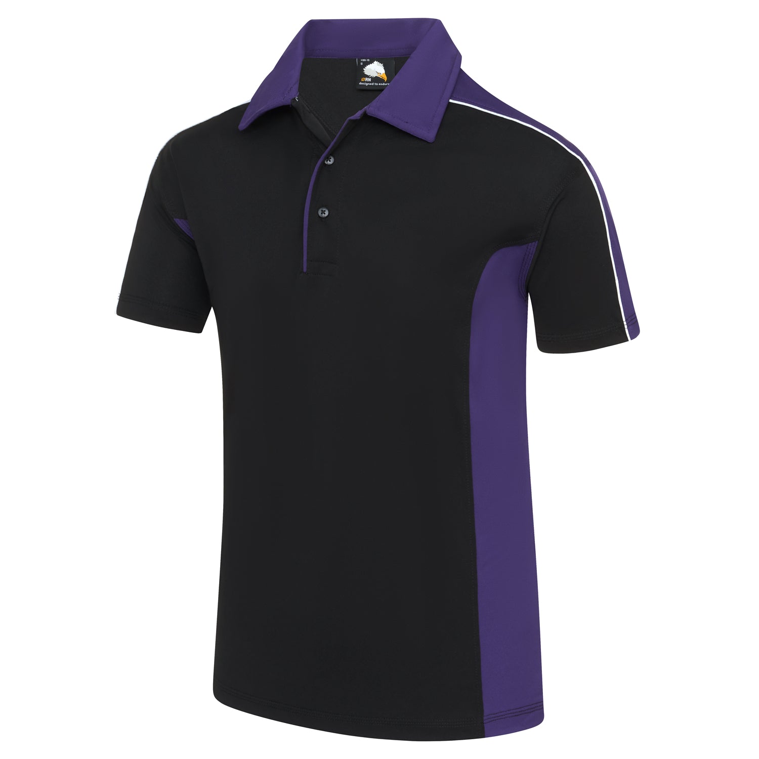 Orn Avocet Wicking Poloshirt - Black - Purple - 1198 - - Customisable T-Shirts & Poloshirts