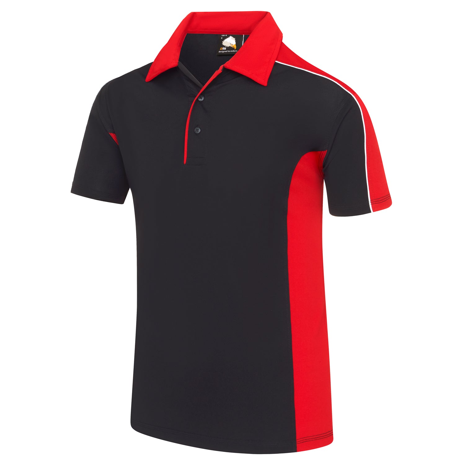 Orn Avocet Wicking Poloshirt - Navy - Red - 1198 - - Customisable T-Shirts & Poloshirts