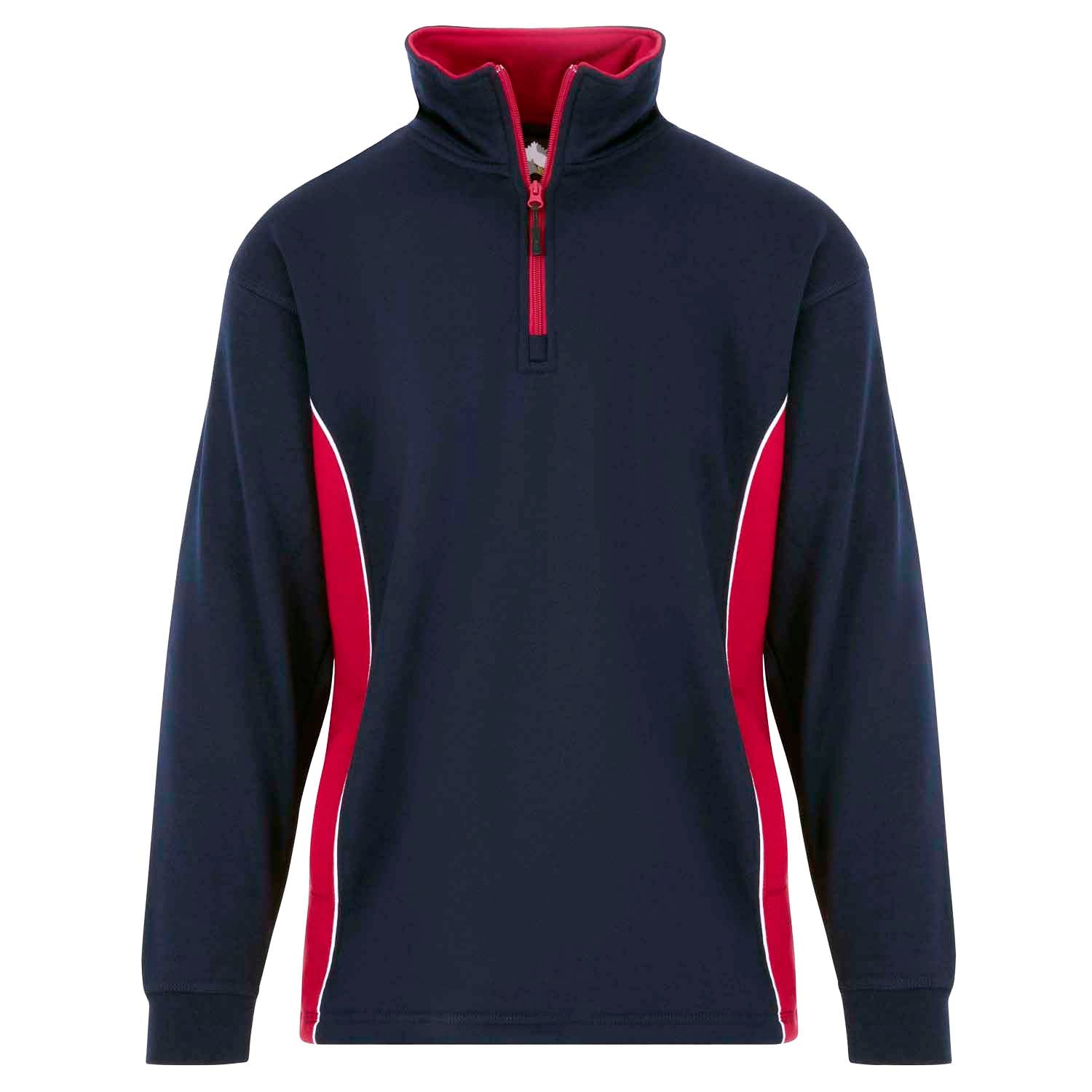 Orn Silverswift Quarter Zip Sweatshirt - Navy - Red - 1278 - Navy - Red - Customisable Sweatshirts & Hoodies