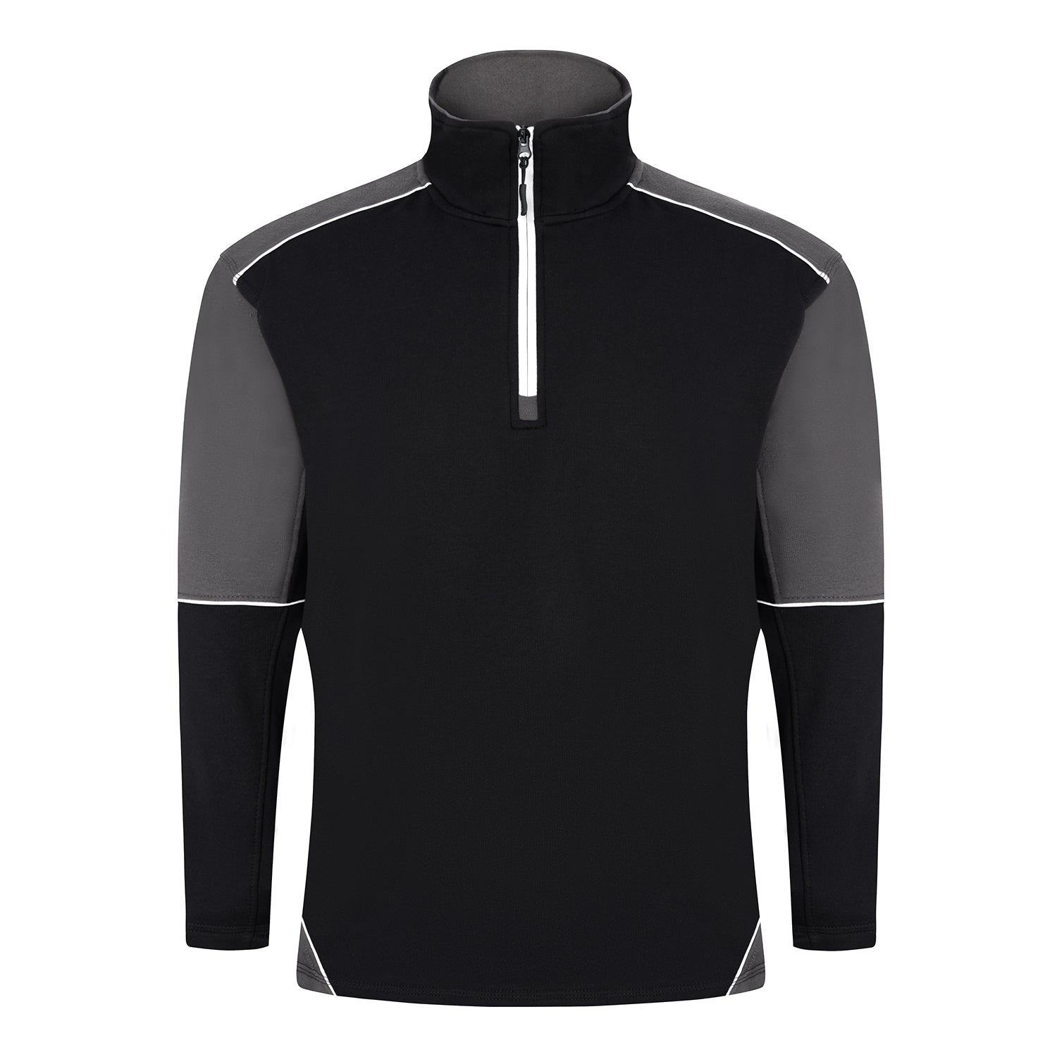 Orn Fireback Quarter Zip Sweatshirt - Black - Graphite - 1283 - Black - Graphite - Customisable Sweatshirts & Hoodies