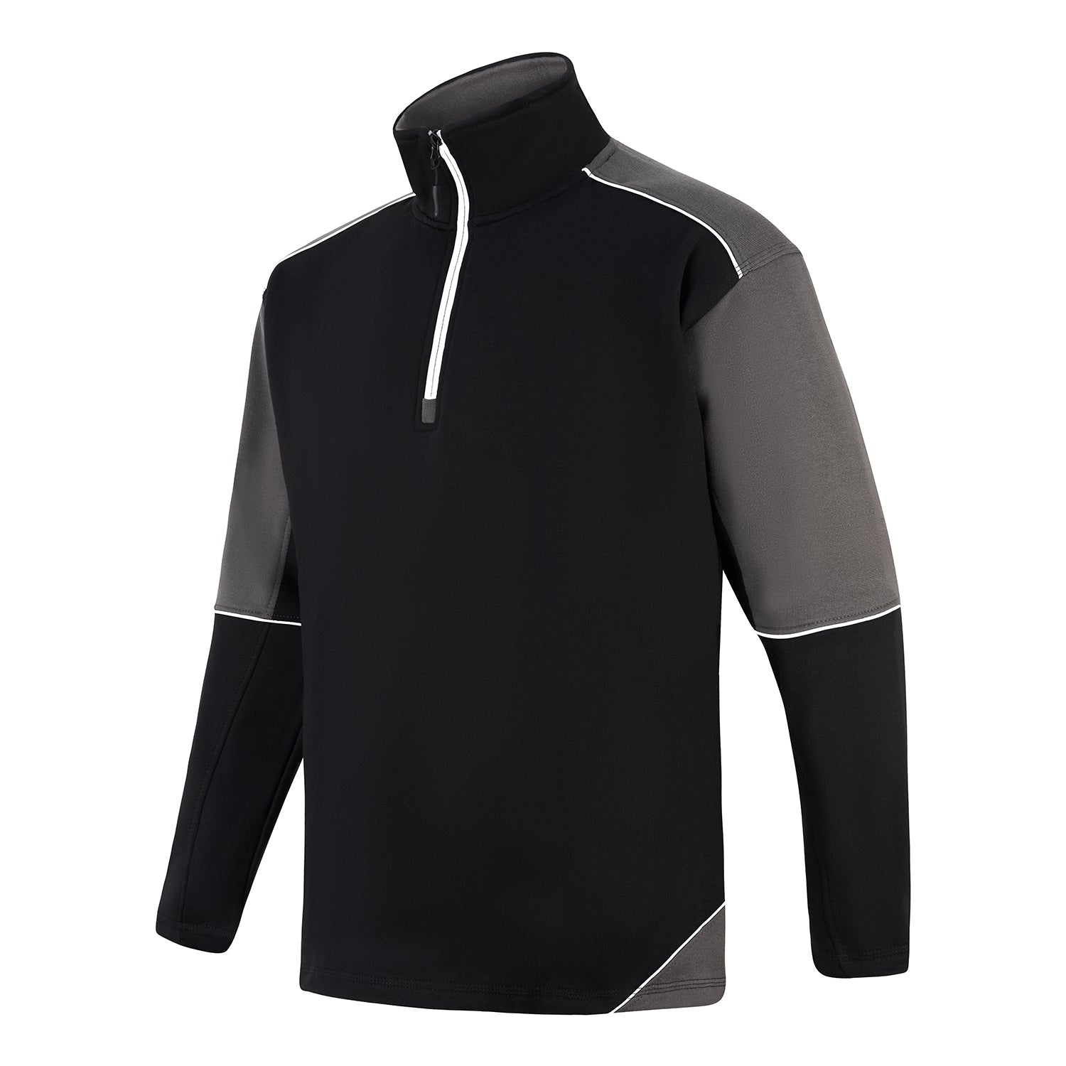 Orn Fireback Quarter Zip Sweatshirt - Black - Graphite - 1283 - - Customisable Sweatshirts & Hoodies