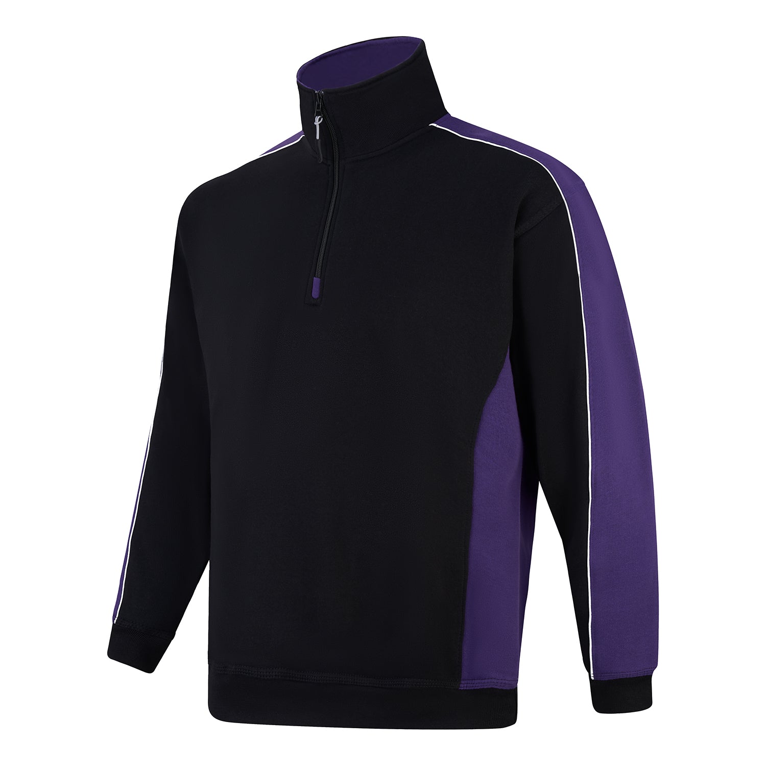 Orn Avocet Quarter Zip Sweatshirt - Black - Purple - 1288 - - Customisable Sweatshirts & Hoodies