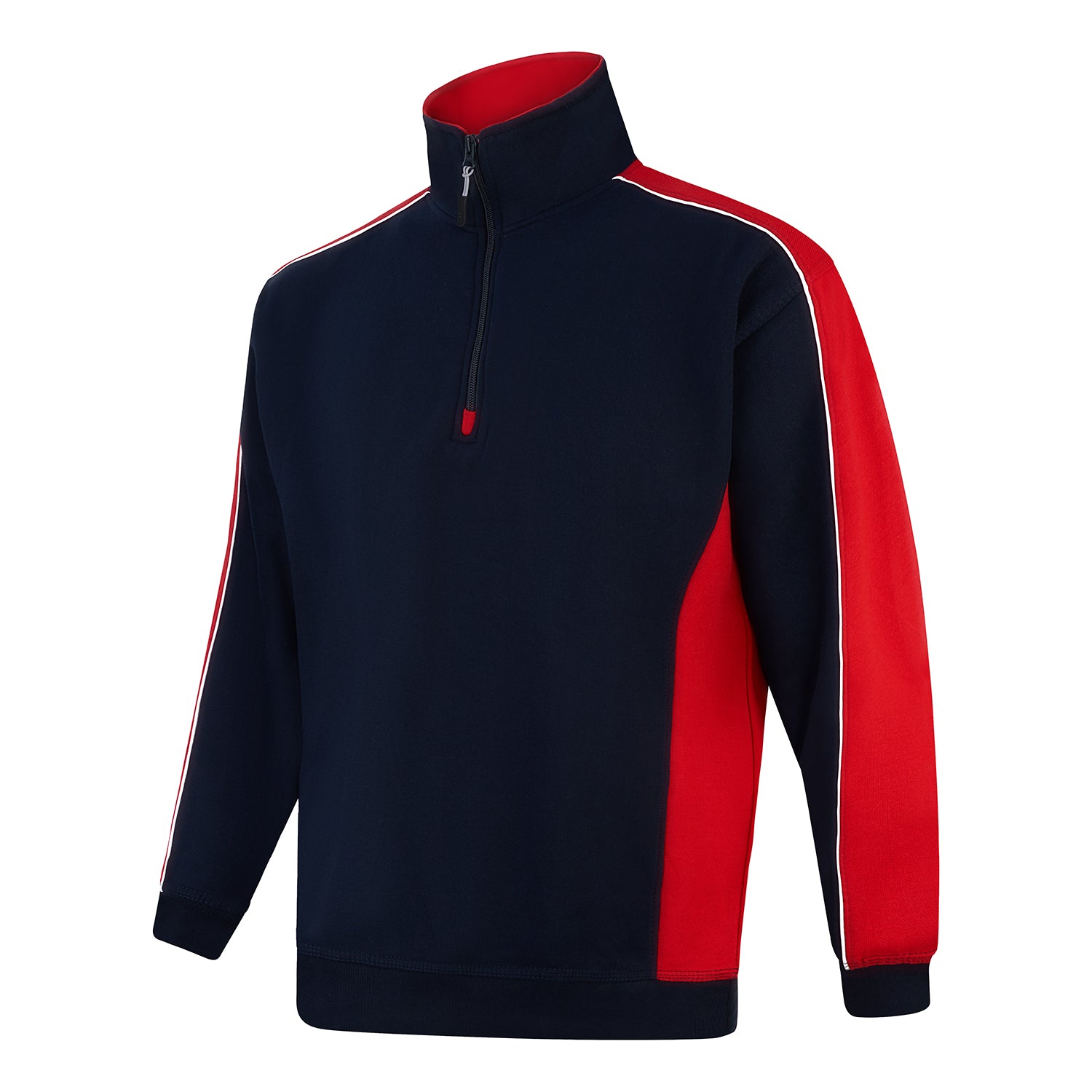 Orn Avocet Quarter Zip Sweatshirt - Navy - Red - 1288 - - Customisable Sweatshirts & Hoodies