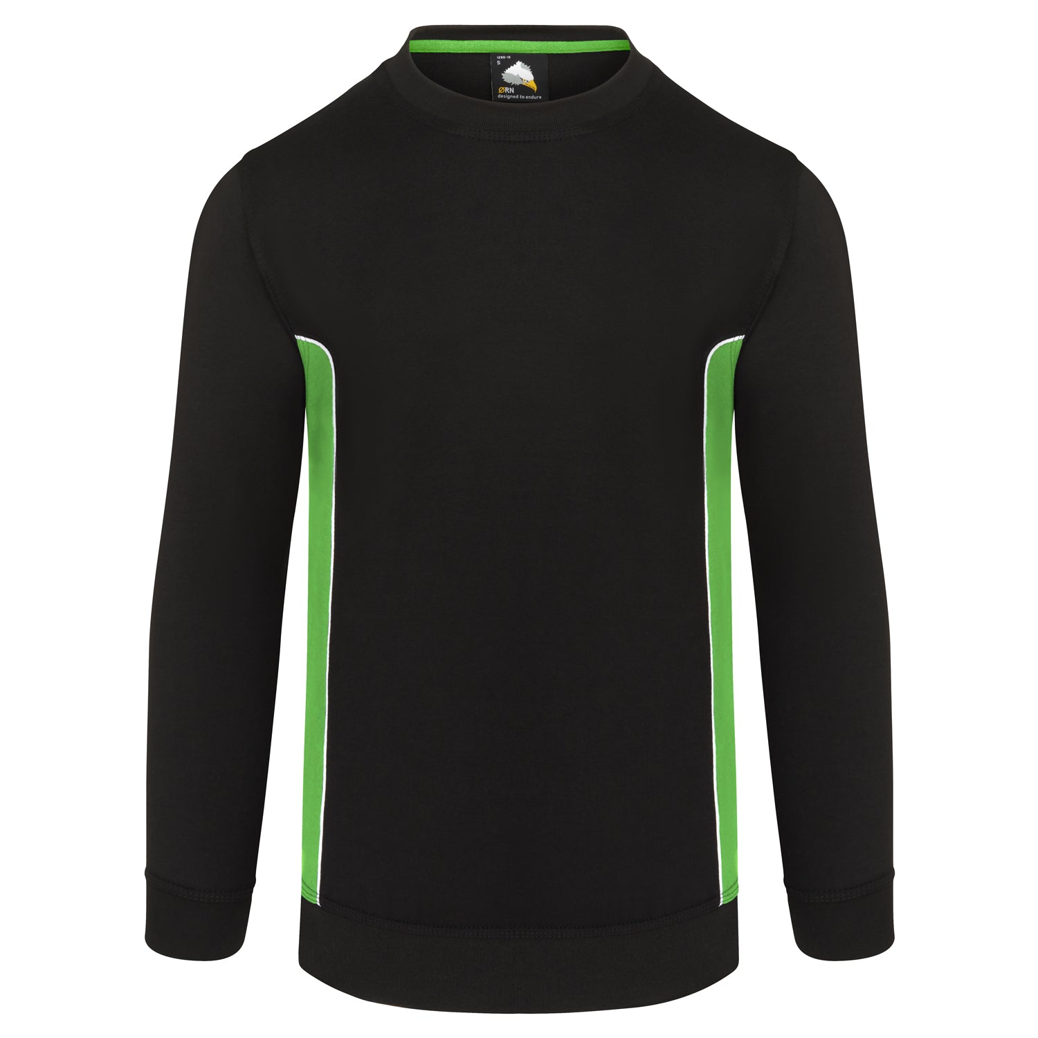 Orn Silverswift Sweatshirt - Black - Lime - 1290 - Black - Lime - Customisable Sweatshirts & Hoodies