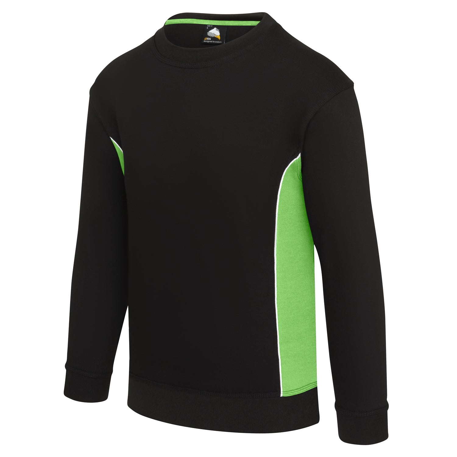 Orn Silverswift Sweatshirt - Black - Lime - 1290 - - Customisable Sweatshirts & Hoodies