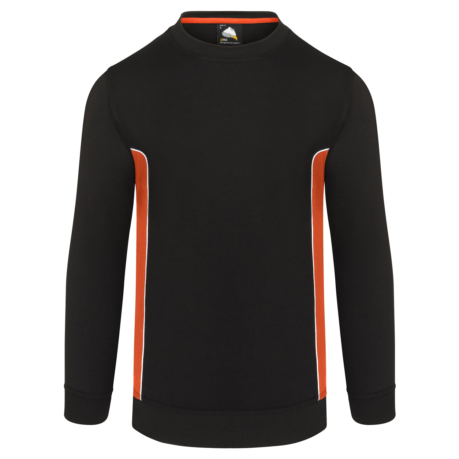 Orn Silverswift Sweatshirt - Black - Orange - 1290 - Black - Orange - Customisable Sweatshirts & Hoodies