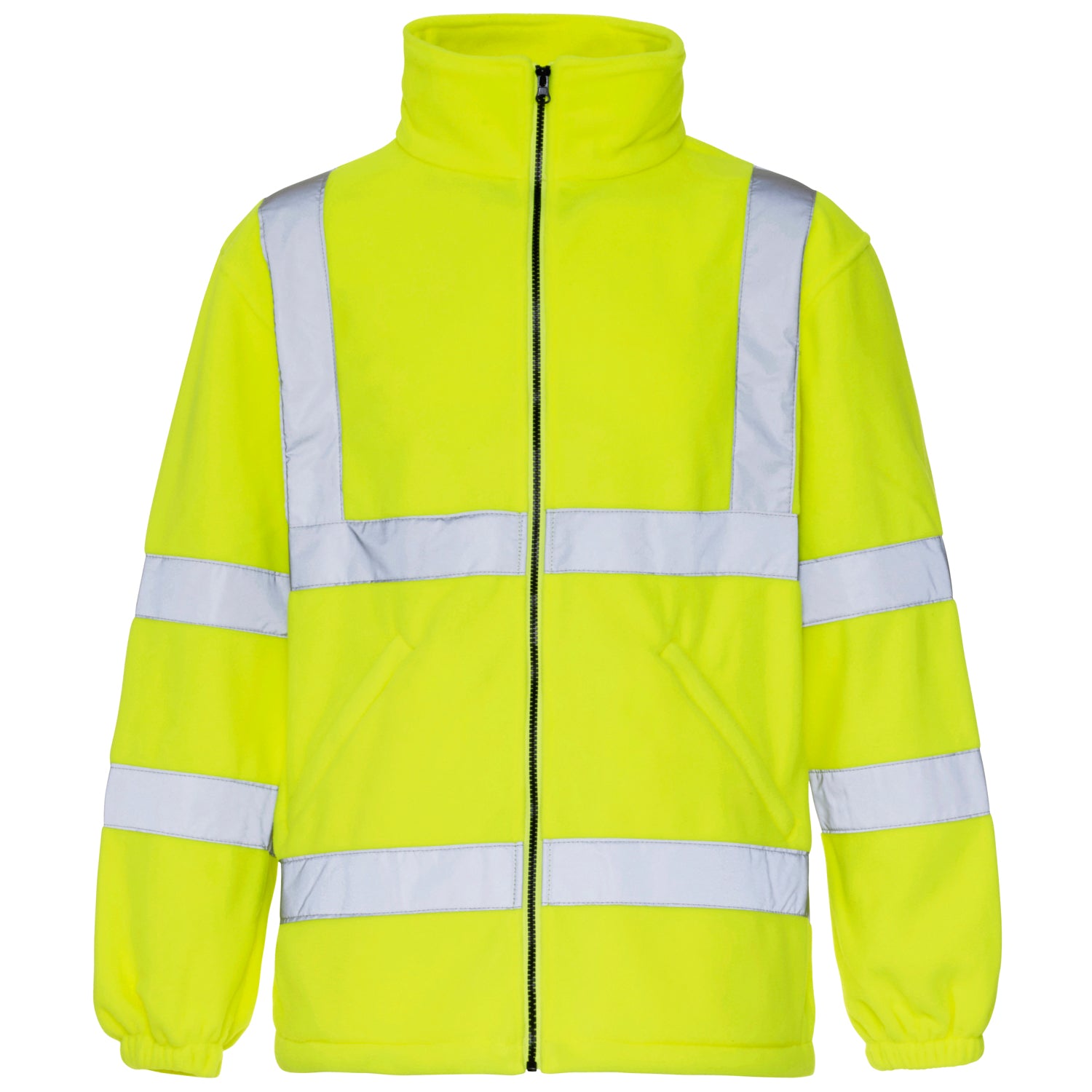 Hi Vis Fleece Jacket - H43 - Yellow - Customisable Fleece
