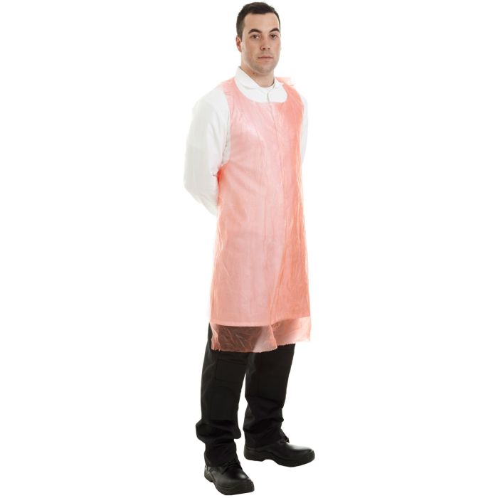 PE Aprons - 20 Micron - D47 - Red - Customisable Apron