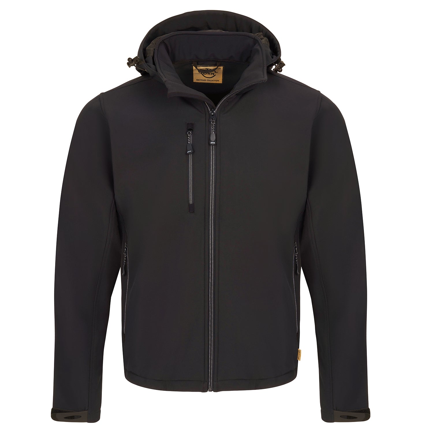 Orn Gannet EarthPro® GRS Softshell - Black - 4100R - Black - Customisable Softshells, Fleeces & Jackets