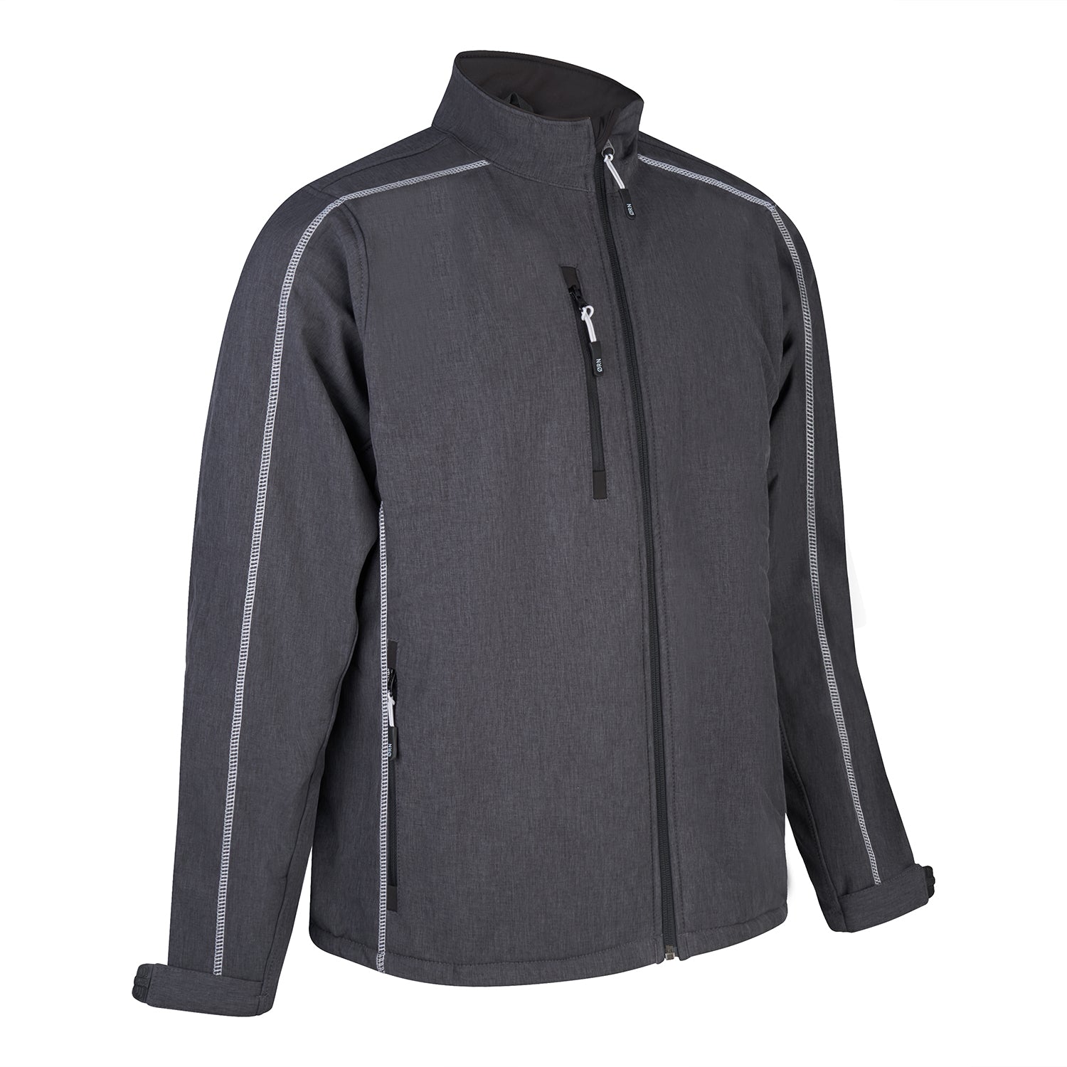Orn Crane Fur-Lined Softshell - Charcoal Melange - Black - 4240 - - Customisable Softshells, Fleeces & Jackets