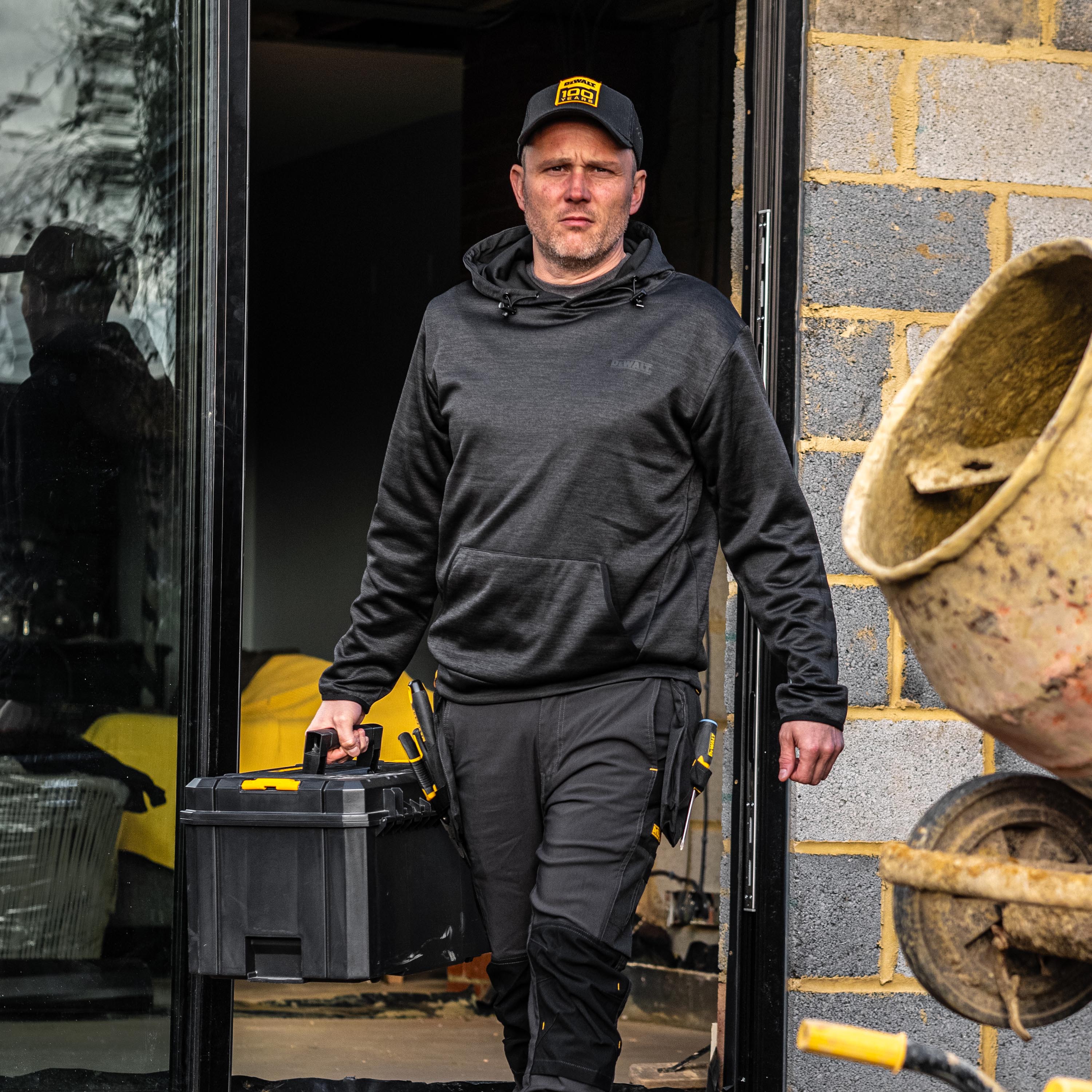DeWalt Falmouth Lightweight Performance Hoody Black - - Customisable Workwear