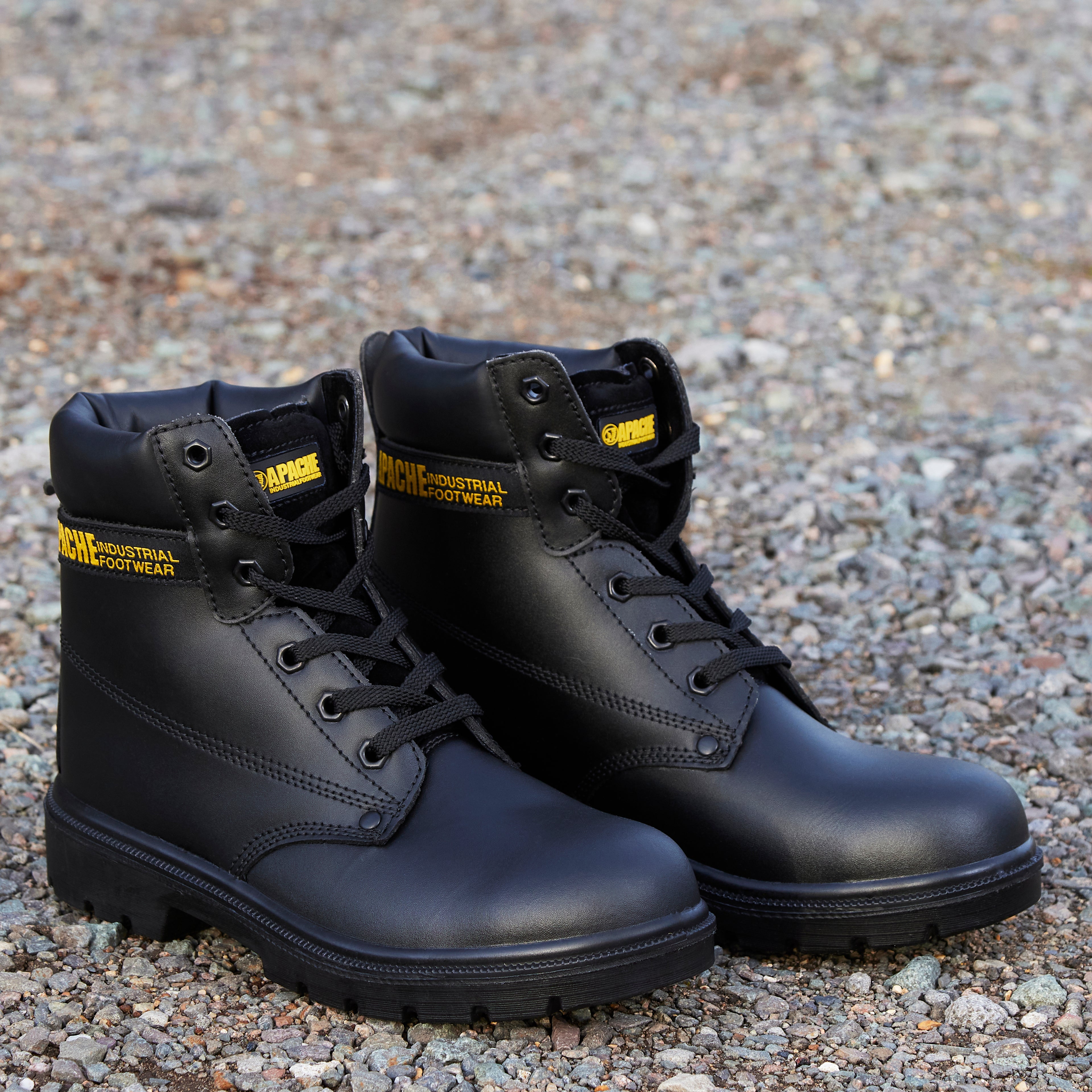 Apache AP300 6 Eye Safety Boot Black - - Customisable Boots