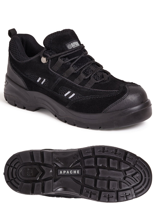 Apache AP302SM Suede Safety Trainer Black - - Customisable Trainers