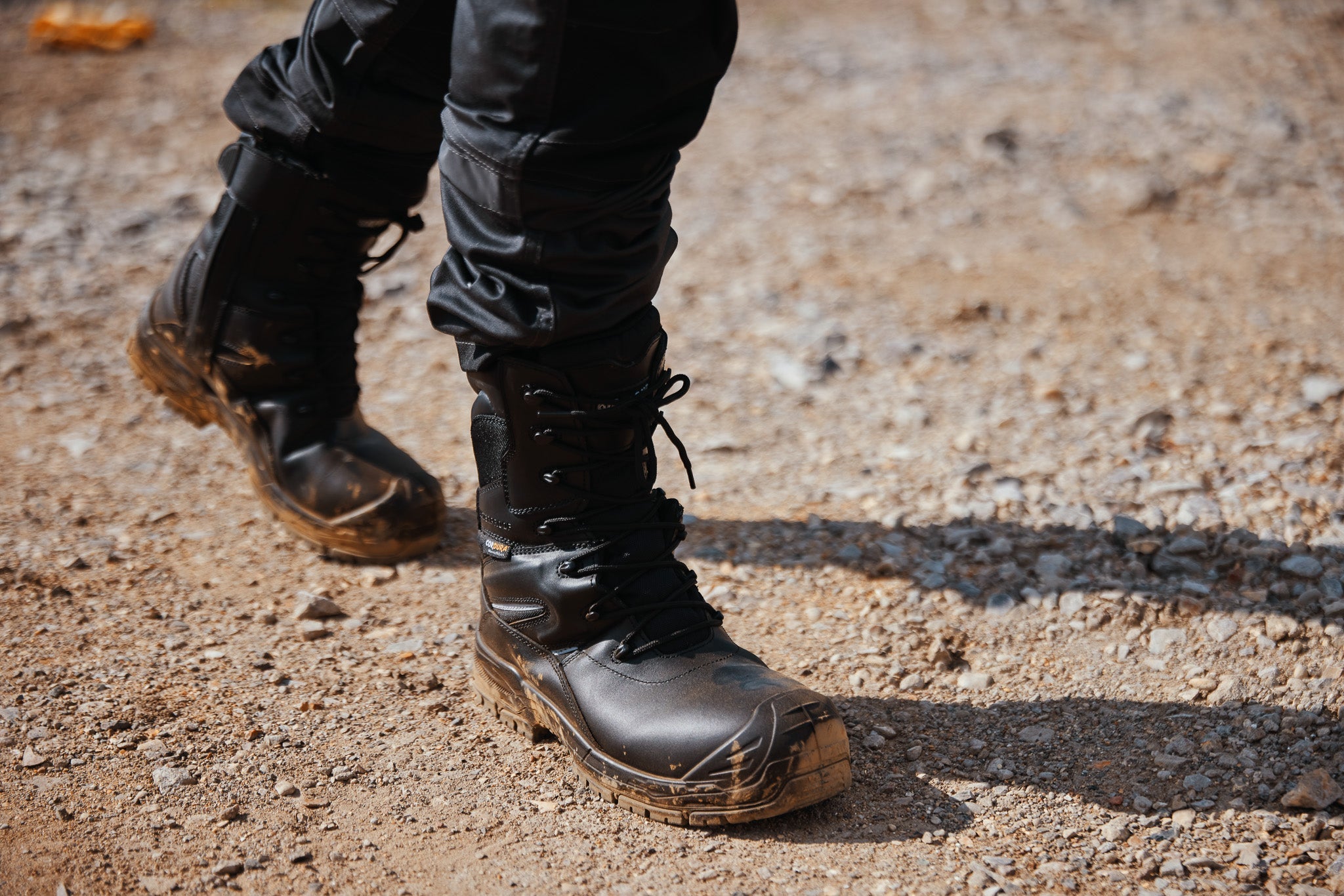 Apache COMBAT Non Metallic High Leg Safety Boot Black - - Customisable Boots