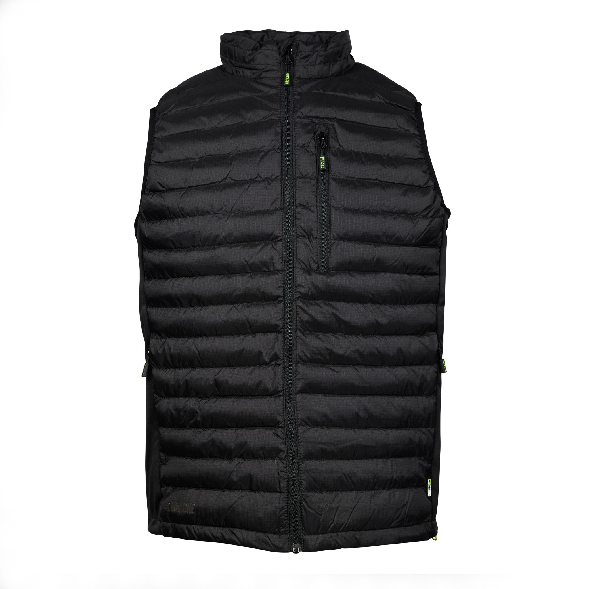 Apache Picton Gilet Stretch Gilet with recycled polyester baffles Black - Black - Customisable Bodywarmers