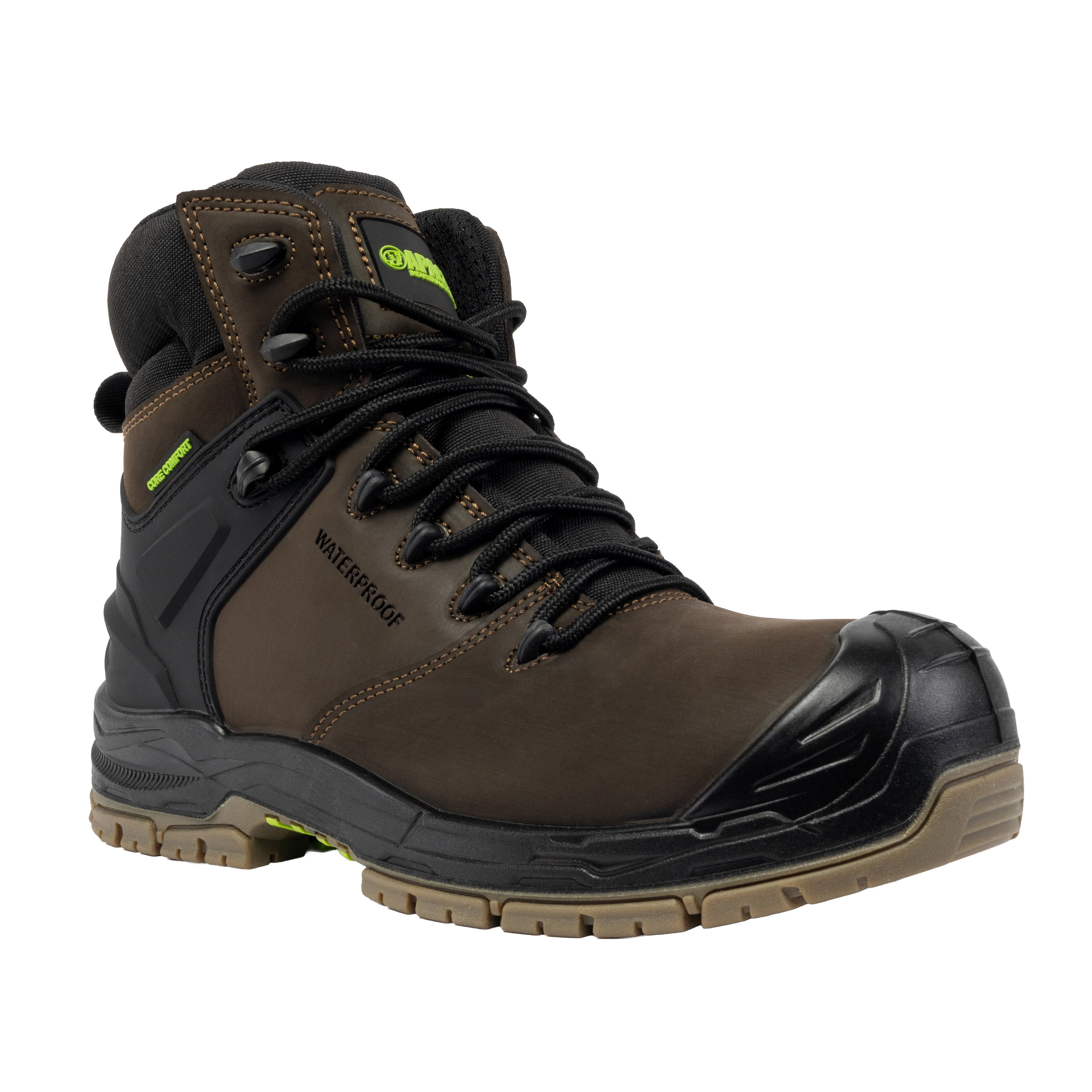 Apache - Mission 100% Non-Metallic Safety Boot with AN, HI, CI & ESD - Brown - Customisable Footwear