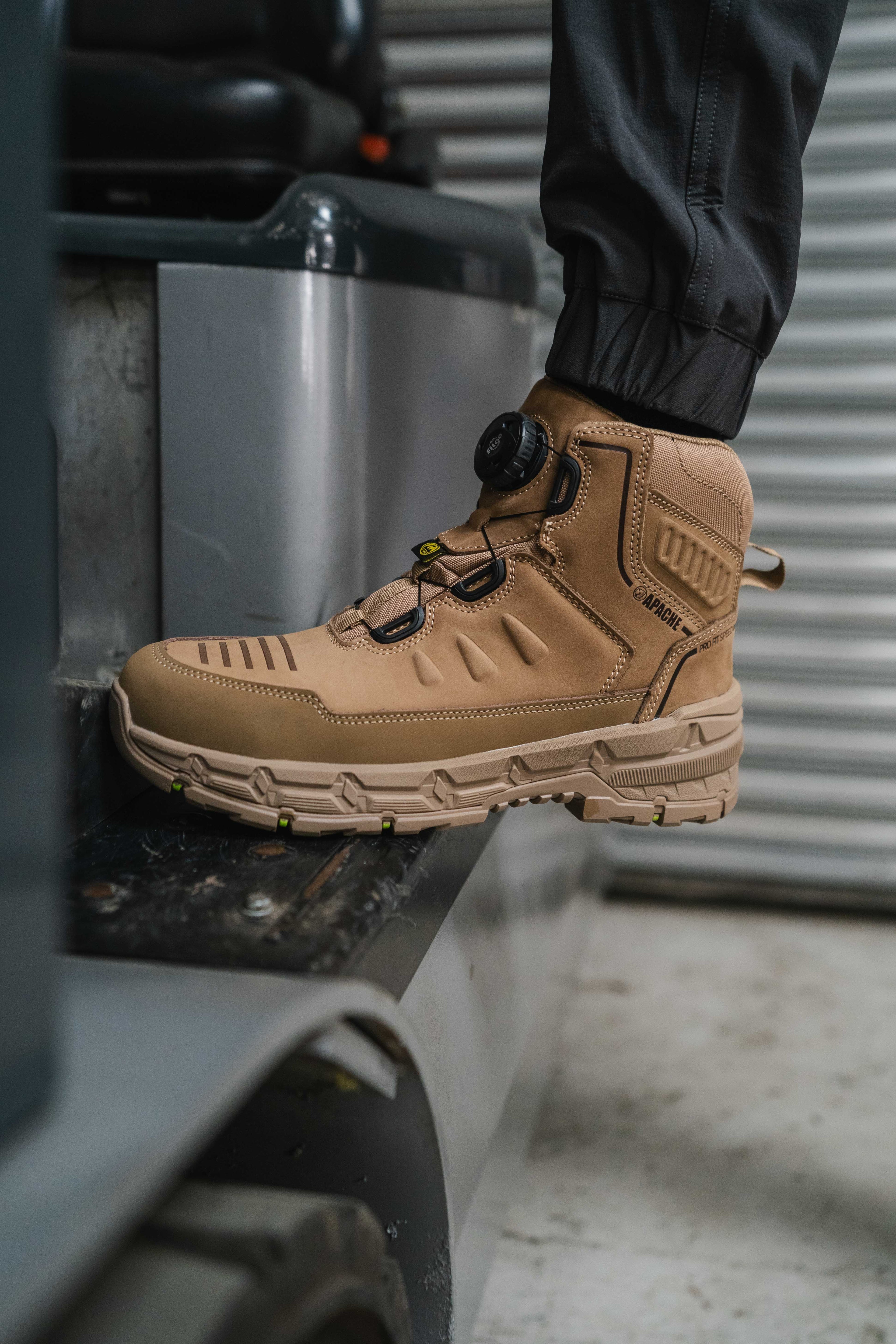 Apache - Stonehenge Stone FITGO Safety Boot with Rebound EVA midsole & ESD - - Customisable Footwear