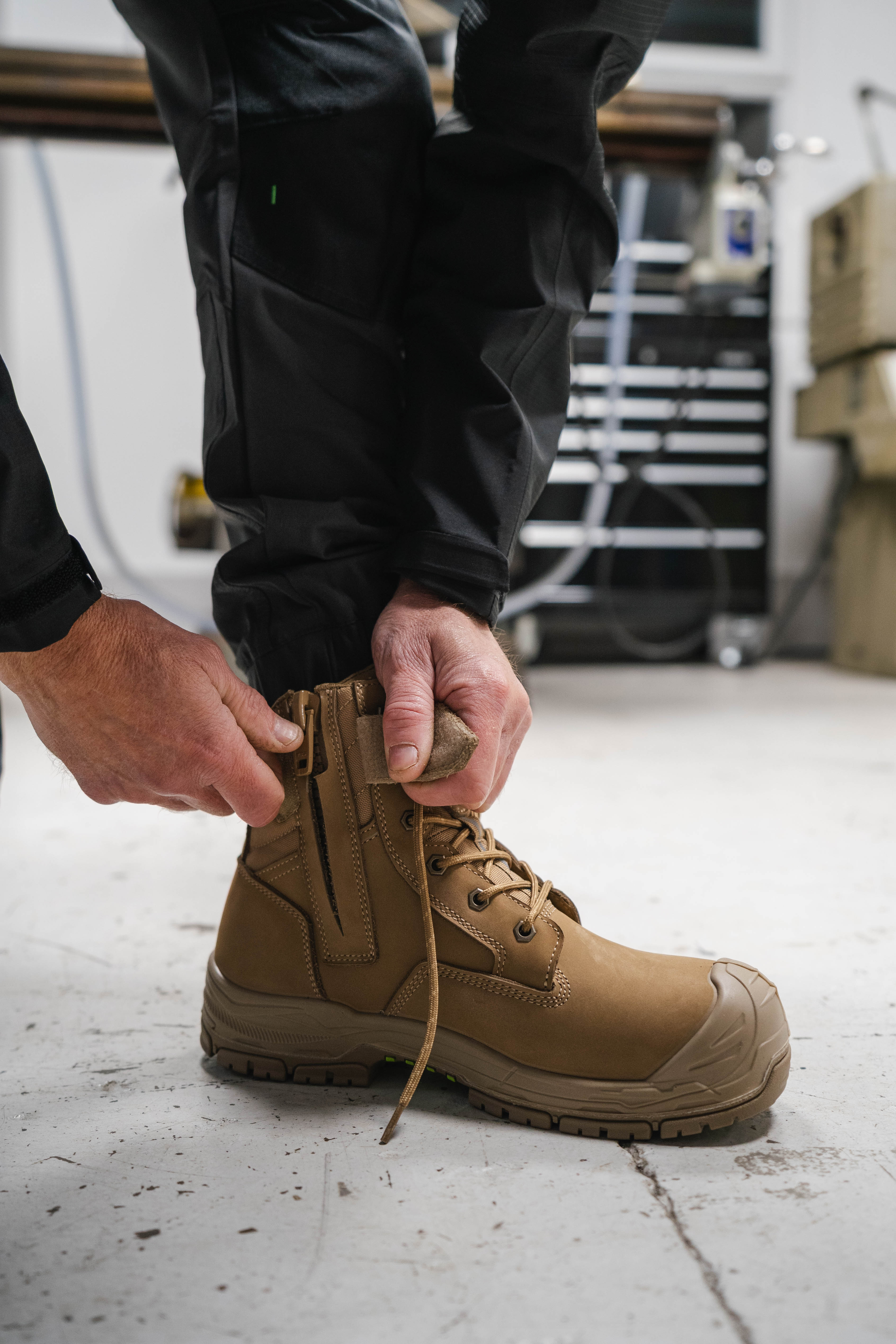 Apache - Outback Stone Water Resistant Size Zip Boot with HI & CI - - Customisable Footwear