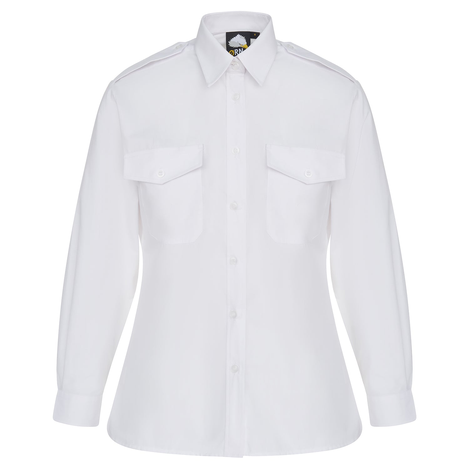 Orn The Classic L/S Pilot Blouse - White - 5860 - White - Customisable Shirts & Blouses