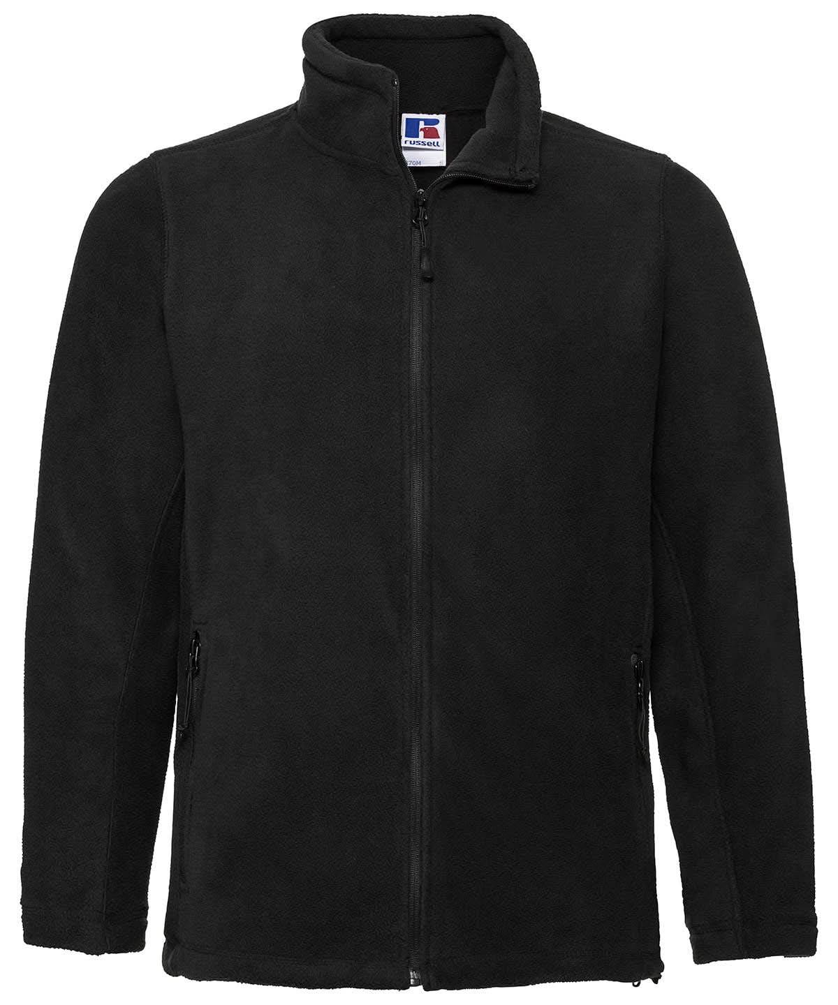 Full zip outdoor fleece - 8700M - Black - Customisable Fleece