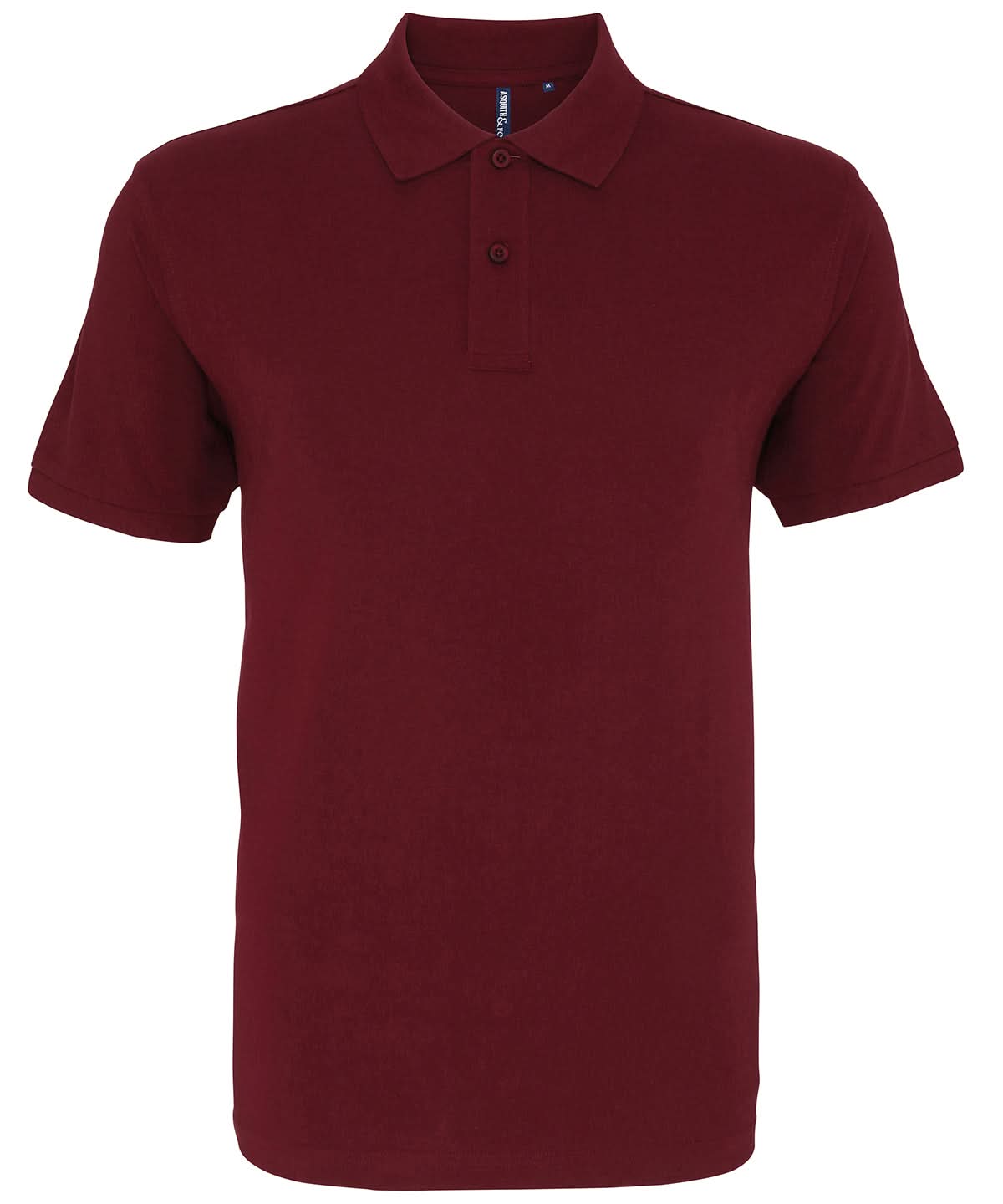 Asquith & Fox Asquith Fox Mens Classic fit polo Burgundy AQ010 - Burgundy - Customisable Polos
