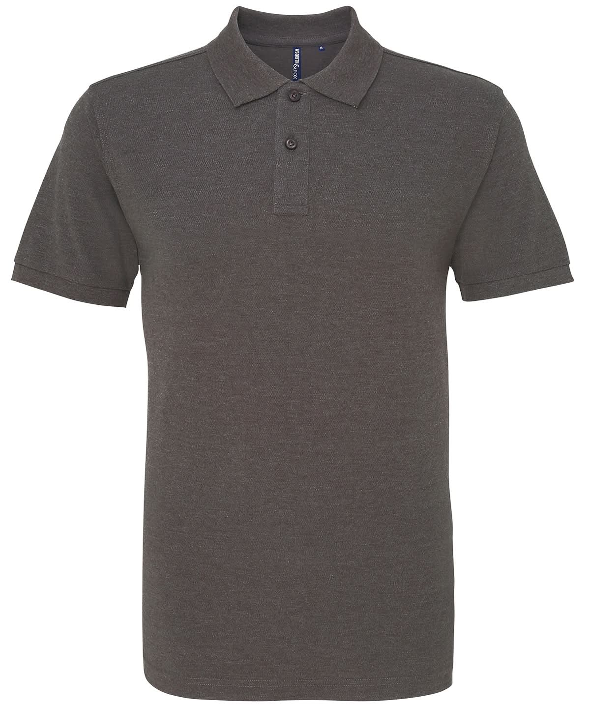 Asquith & Fox Asquith Fox Mens Classic fit polo Charcoal AQ010 - Charcoal - Customisable Polos