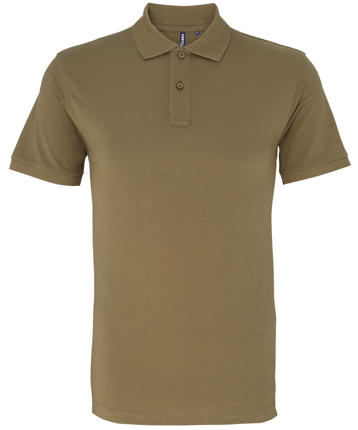 Asquith & Fox Asquith Fox Mens Classic fit polo Khaki AQ010 - Khaki - Customisable Polos