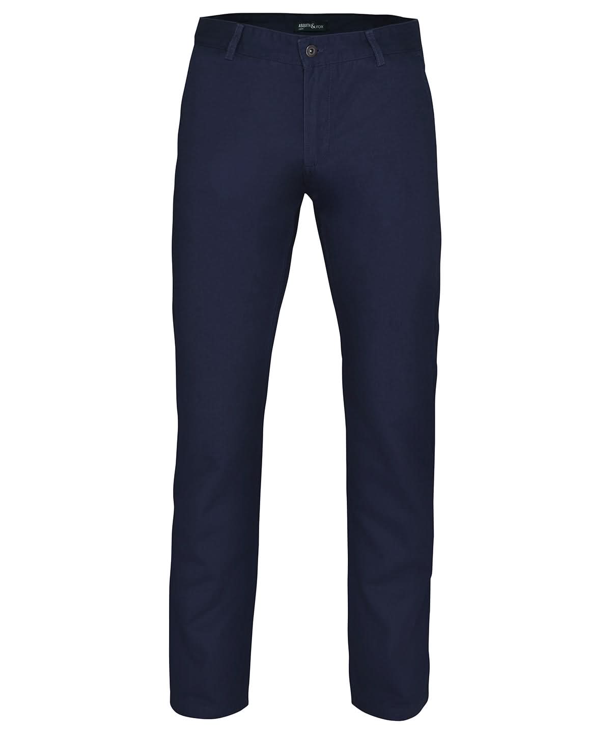 Asquith & Fox Mens Classic fit chinos AQ050 - Navy - Customisable Chinos