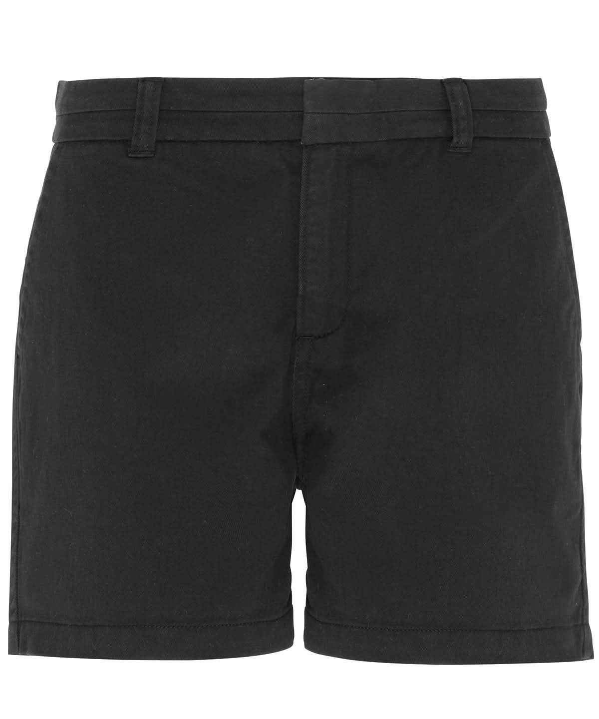Asquith & Fox Womens chino shorts AQ061 - Black - Customisable Shorts