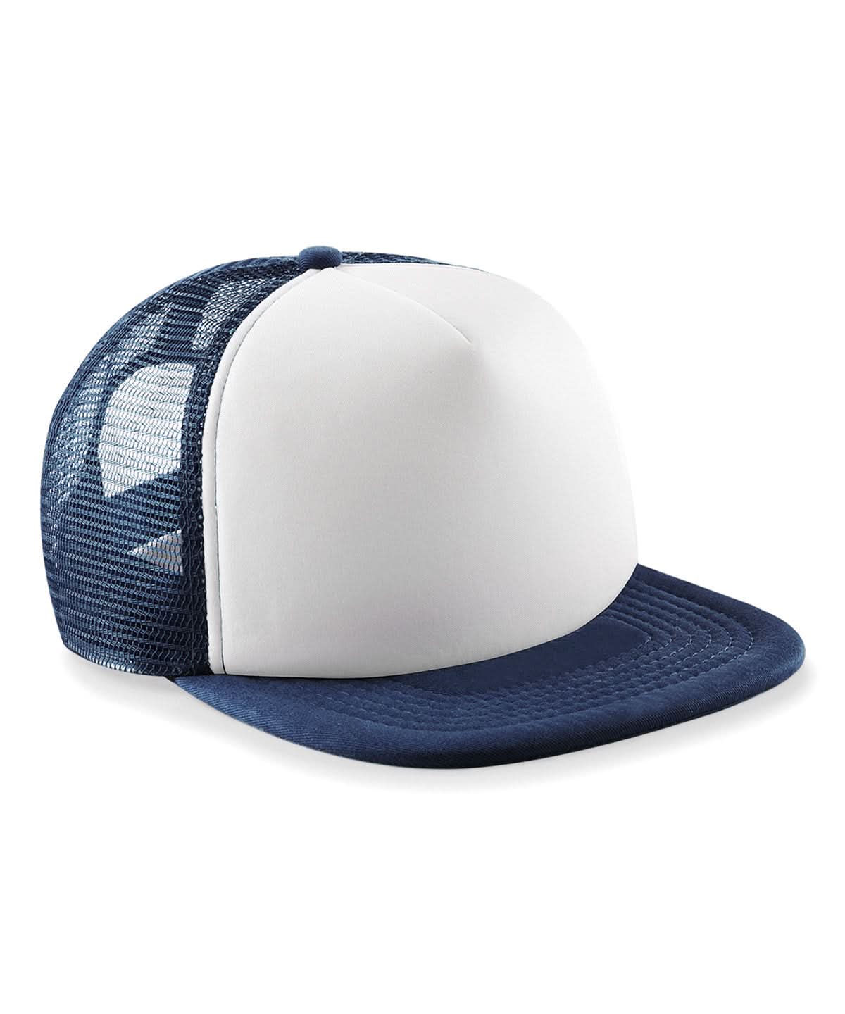 Beechfield Junior vintage snapback trucker B645B - French Navy White One size - Customisable Caps
