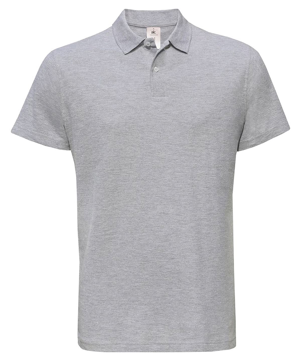 B&C Collection ID 001 polo Heather Grey BA306 - Heather Grey - Customisable Polos