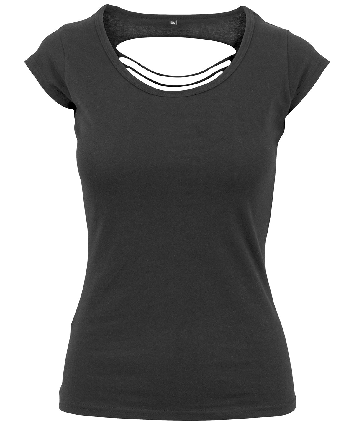 Women's back cut tee - BY035 - Black - Customisable T-Shirts
