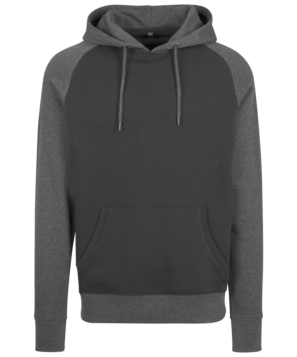 Raglan hoodie - BY077 - Black Charcoal - Customisable Hoodies