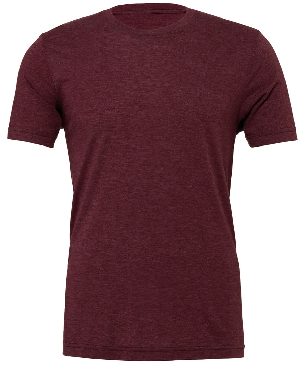 Bella Canvas Unisex triblend crew neck t shirt Maroon Triblend CV003 - Maroon Triblend - Customisable T-Shirt
