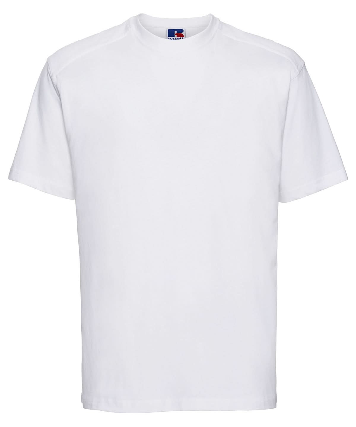 Russell Short Sleeve Europe Workwear t shirt J010M - White - Customisable T-Shirt