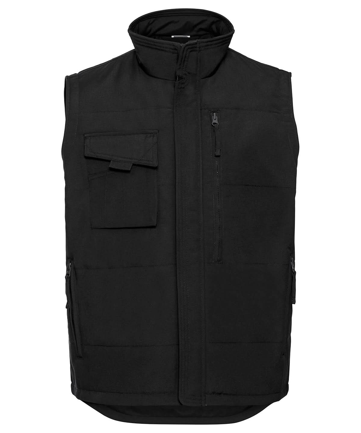 Russell Europe Heavy duty gilet J014M - Black - Customisable Bodywarmers
