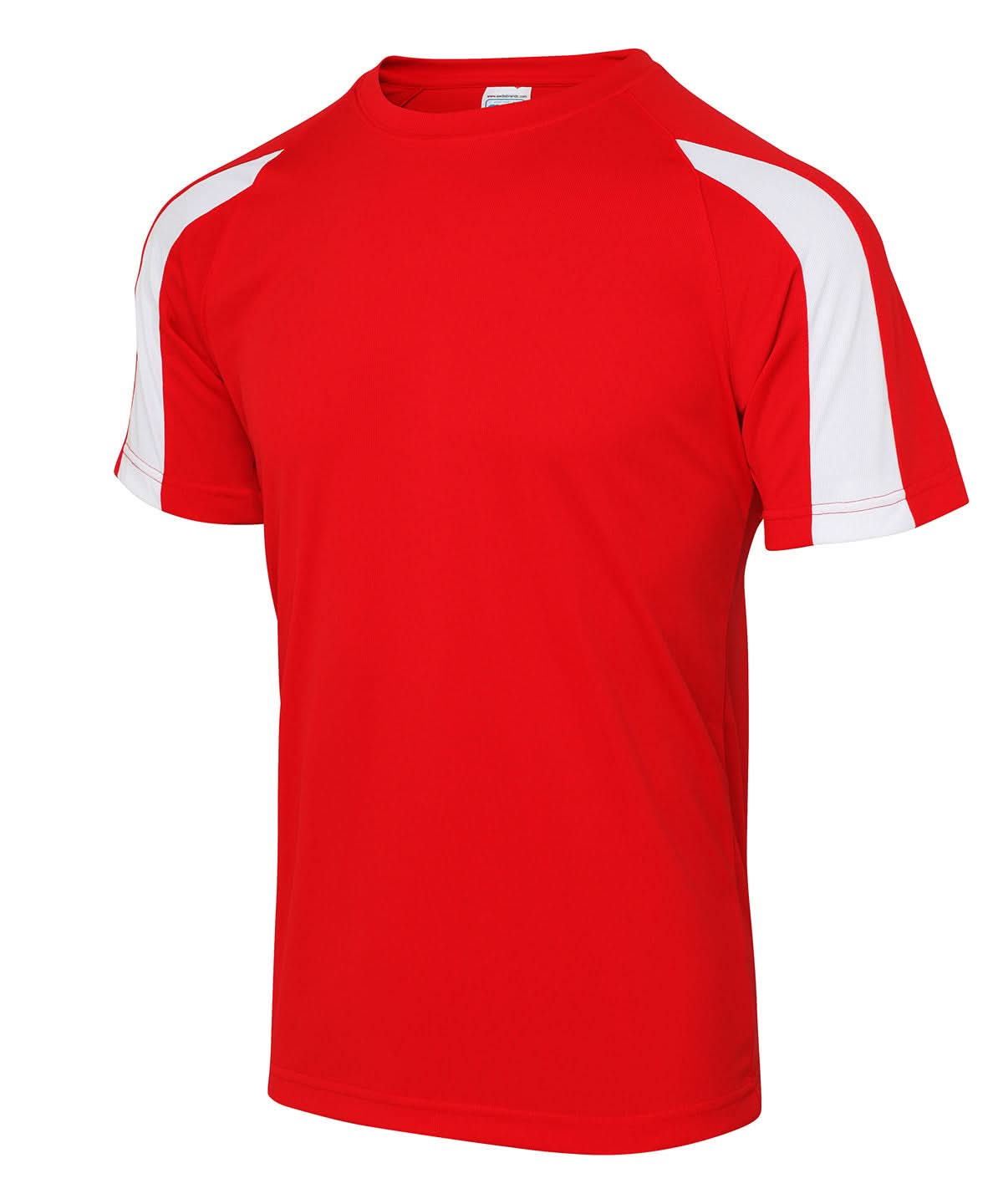 AWDis Just Cool Contrast cool T JC003 - Fire Red Arctic White - Customisable T-Shirt