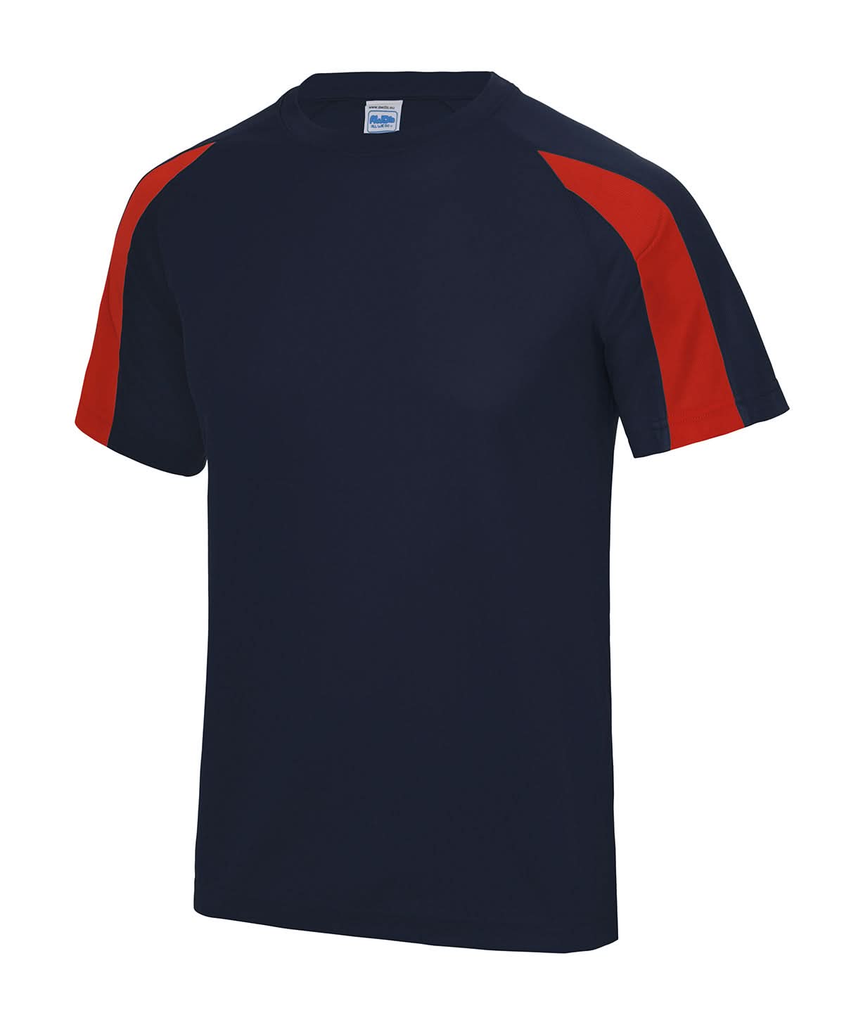 AWDis Just Cool Contrast cool T JC003 - French Navy Fire Red - Customisable T-Shirt