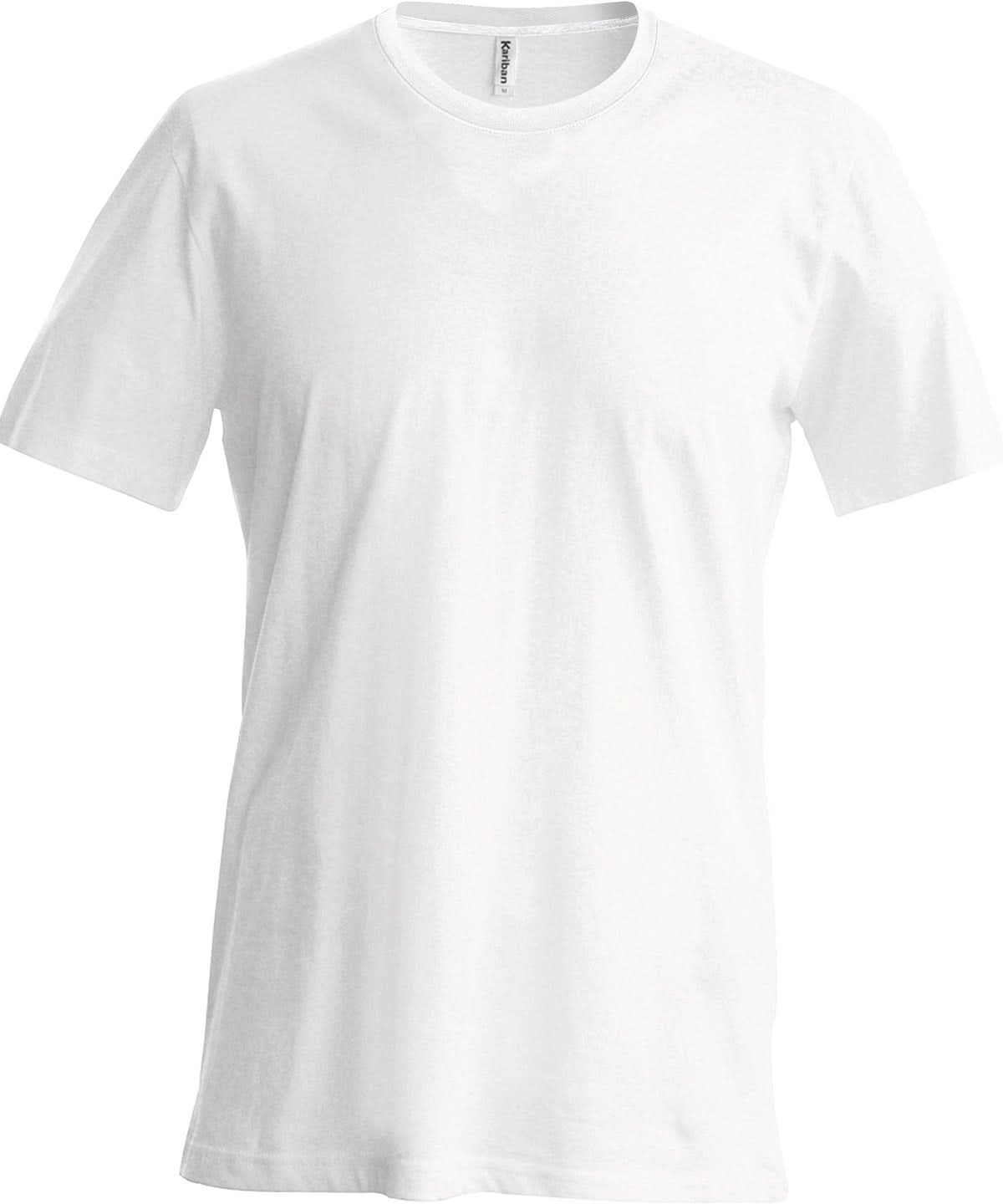 Kariban Short sleeved crew neck T shirt KB356 - White - Customisable T-Shirt