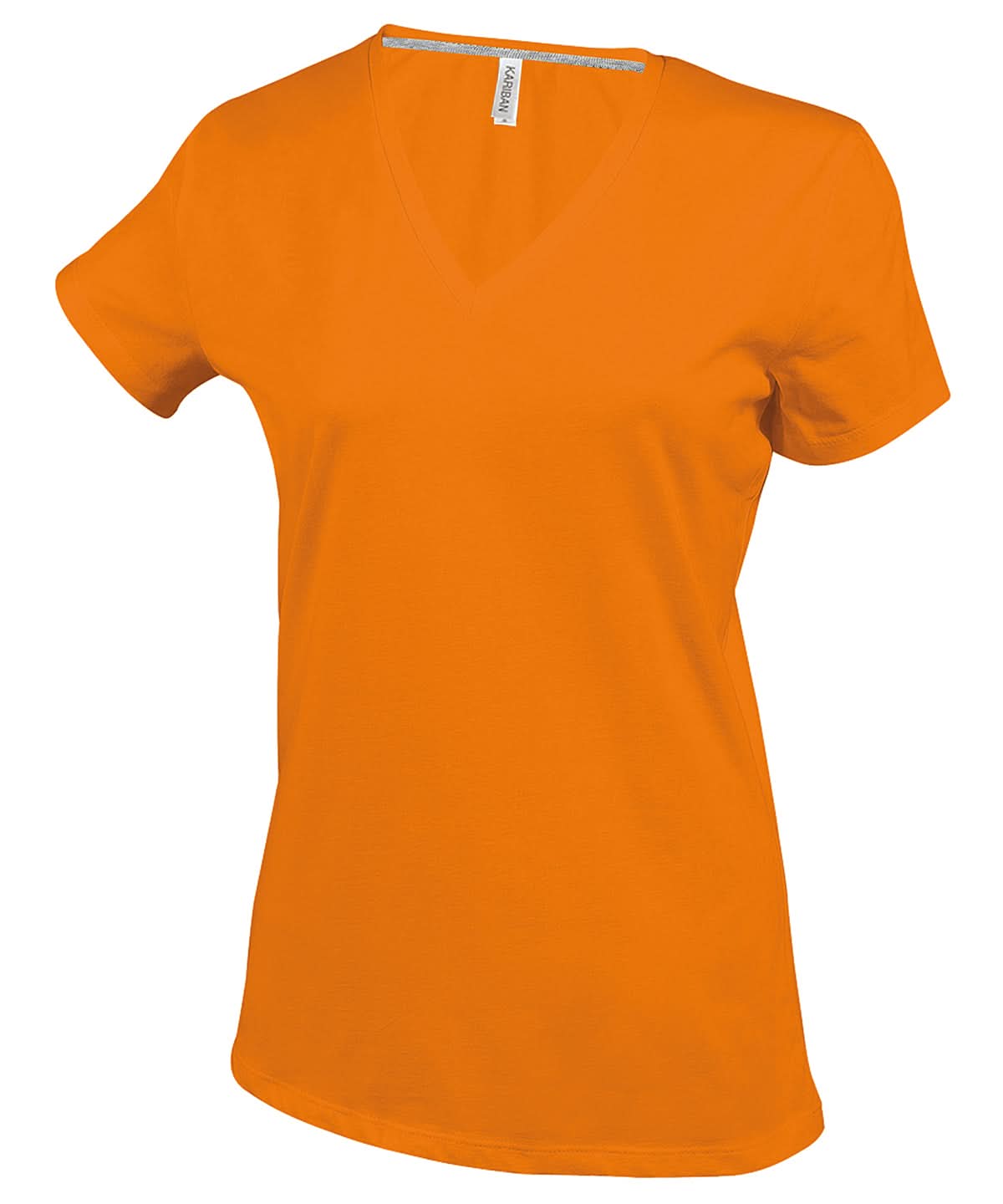 Kariban Ladies short sleeved V neck T shirt KB381 - Orange - Customisable T-Shirt