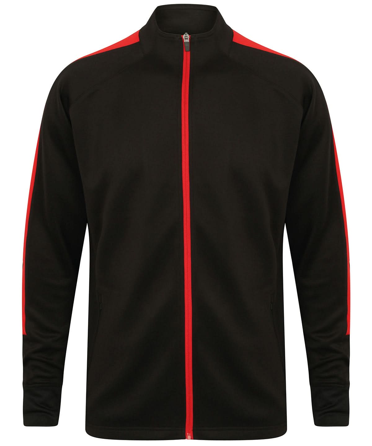 Finden & Hales Finden Hales Knitted tracksuit top Blackred LV871 - Blackred - Customisable Trackwear