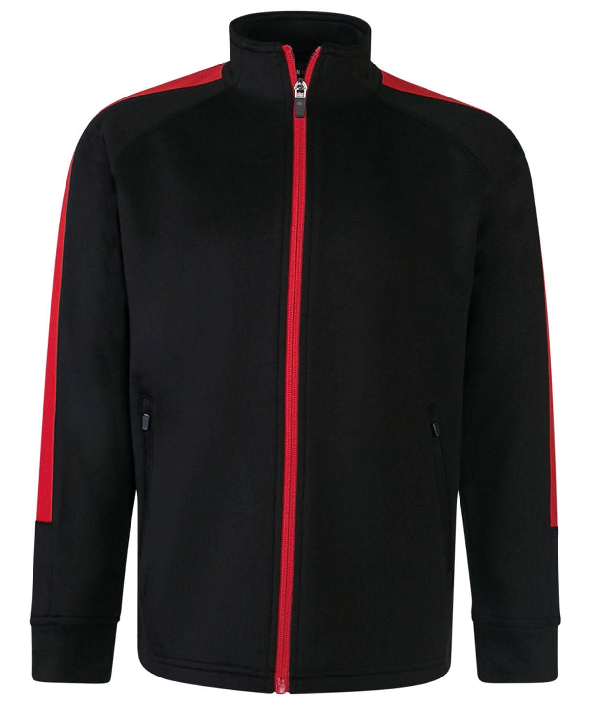Finden & Hales Finden Hales Kids knitted tracksuit top LV873 - Black Red - Customisable Trackwear