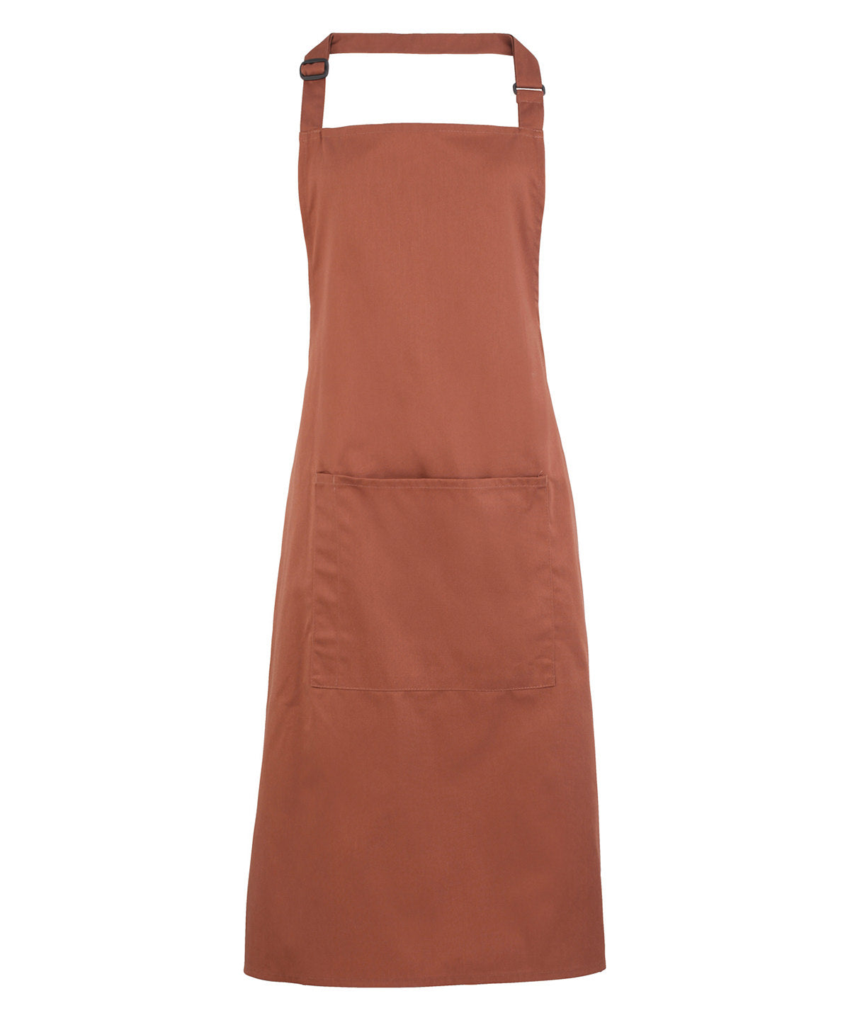 12 x Popular Bib Aprons with Pocket + Free Logo - Chestnut One size - Customisable Bundle