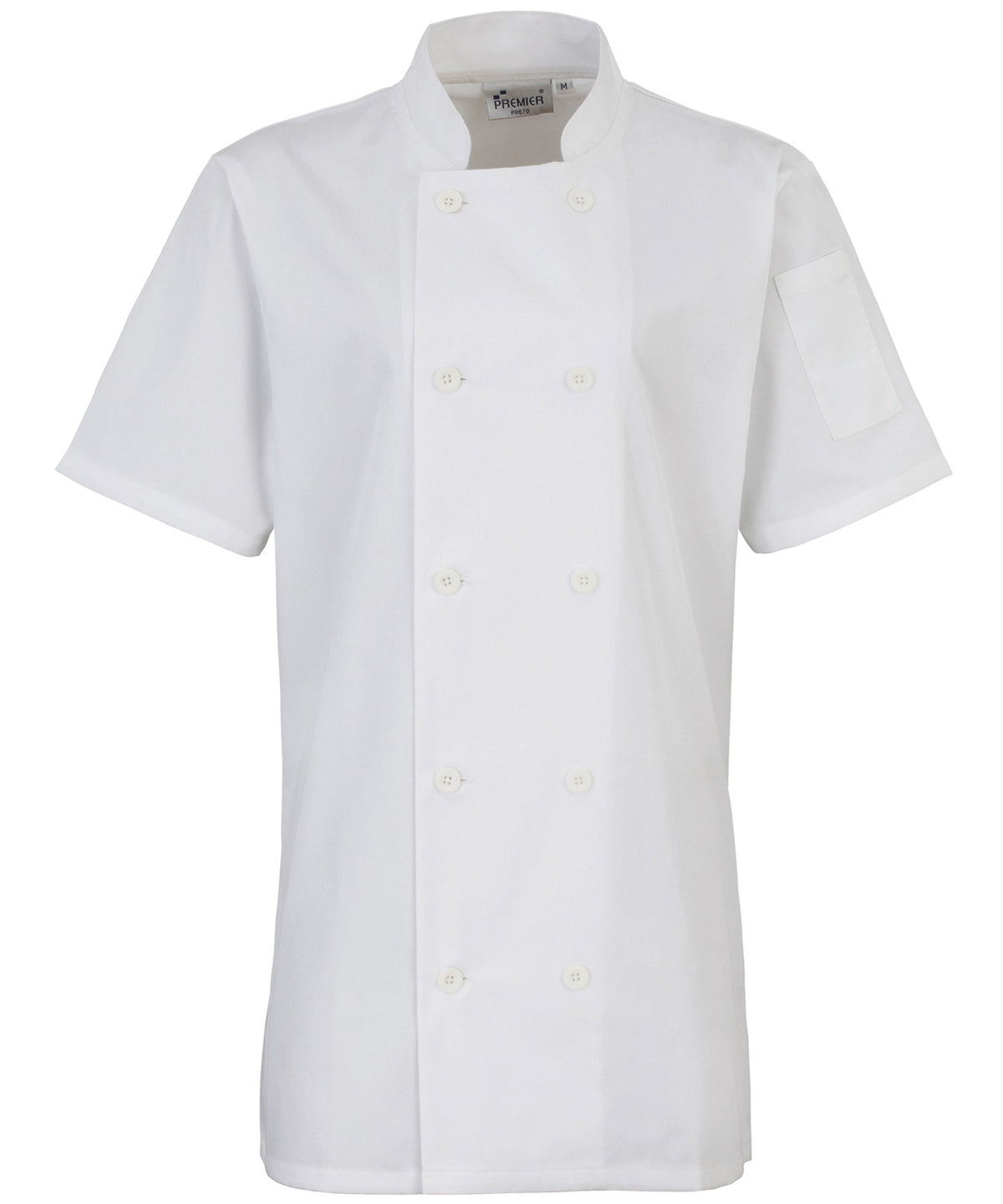 Women's short sleeve chef's jacket - PR670 - White - Customisable Chef Jackets
