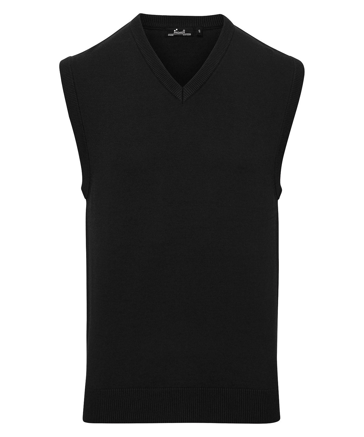 Sleeveless knitted sweater - PR699 - Black - Customisable Knitted Jumpers