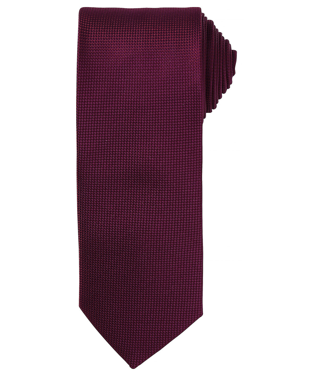 Micro waffle tie - PR780 - Aubergine One size - Customisable Ties