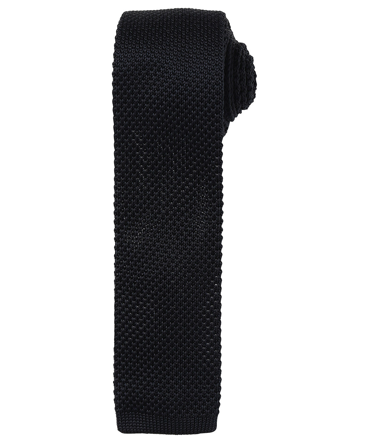 Slim knitted tie - PR789 - Black One size - Customisable Ties