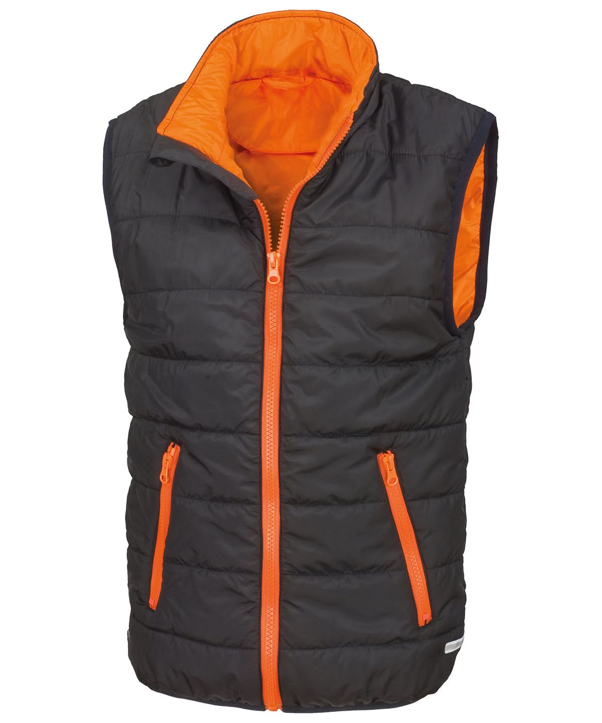 Result Core Core junior bodywarmer R234J - Black Orange - Customisable Bodywarmers