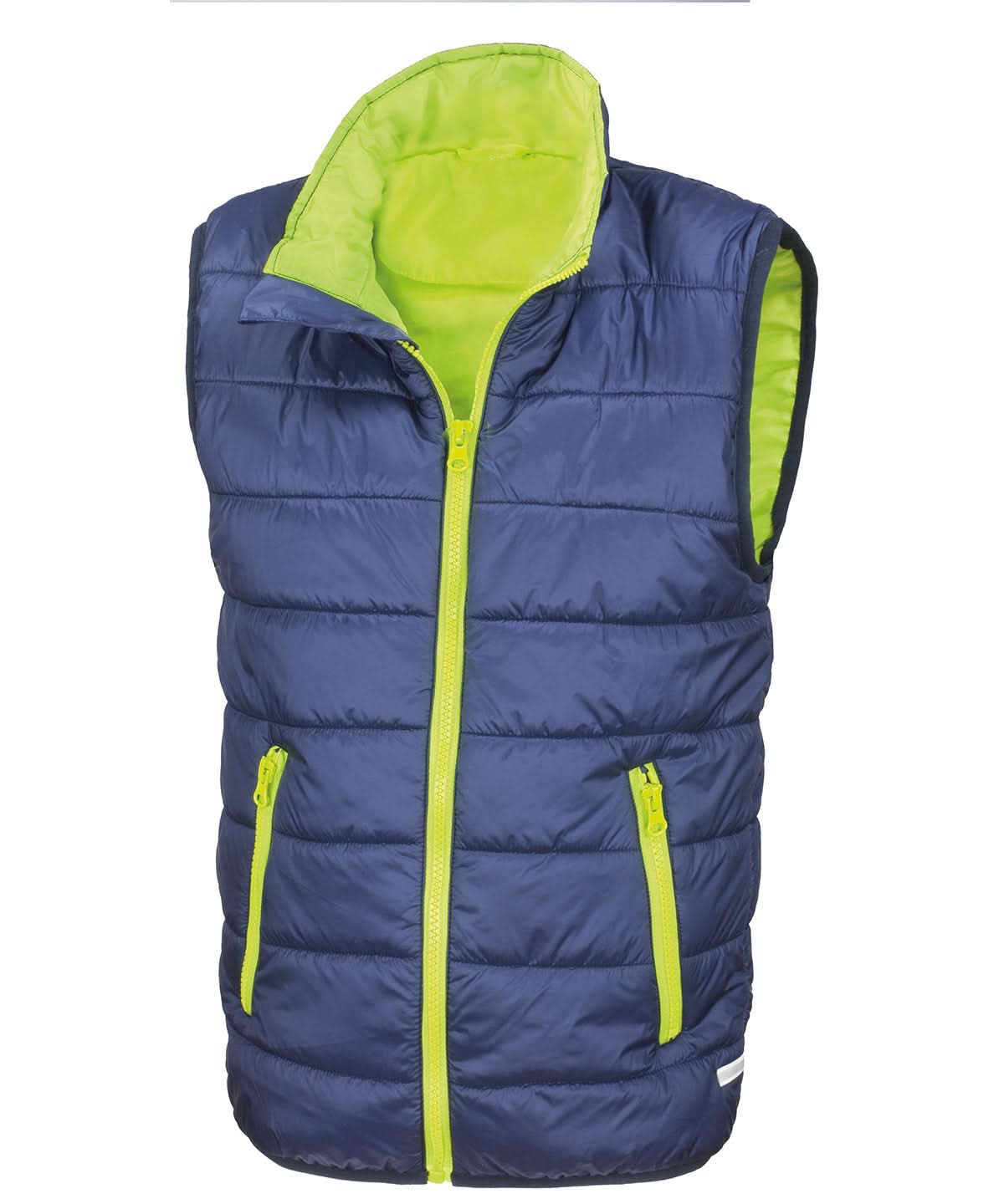 Result Core Core junior bodywarmer R234J - Navy Lime - Customisable Bodywarmers